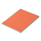 Bloc-note Bright Orange Minimalist Solid Background (Tourné)