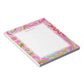 Bloc-note Bright Paisley Pink Personalized Notepad (Incliné)