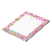 Bloc-note Bright Paisley Pink Personalized Notepad (Tourné)