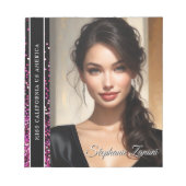 Bloc-note Bright Pink Glitz Sash Pageant Titleholder Notepad (Devant)