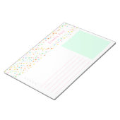 Bloc-note Bright Polka Dot Nom personnalisé de l'étudiant (Incliné)
