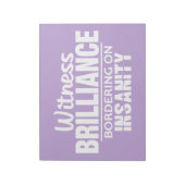 Bloc-note BRILLIANCE VS INSANITY PC portable personnalisé (Tourné)
