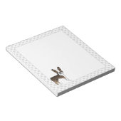 Bloc-note Brindle Boston Terrier Cute Cartoon Chig & Paws (Incliné)