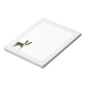 Bloc-note Brindle Boston Terrier Cute Cartoon Chig & Paws (Tourné)