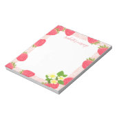 Bloc-note Broche blanche à fraise (Tourné)