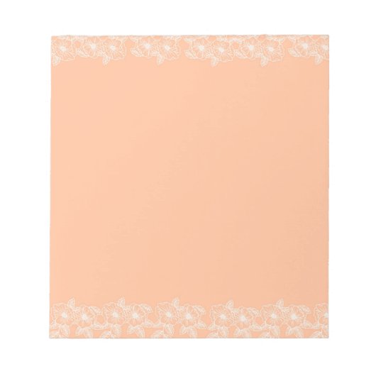 Bloc-note Broche Fuzz Flower Bordure personnalisable et élég (Devant)