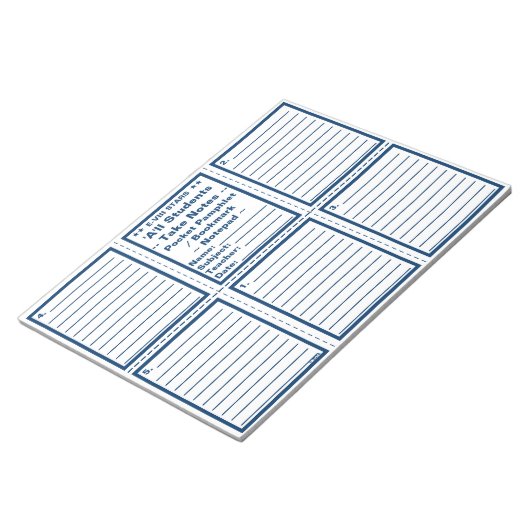 Bloc-note Brochures de poche "Prenez des notes" pour l'élève (Incliné)