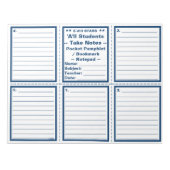 Bloc-note Brochures de poche "Prenez des notes" pour l'élève (Devant)