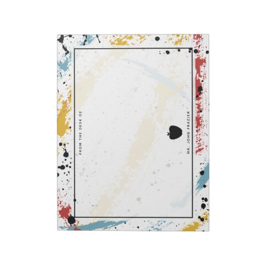 Bloc-note Brochures primaires Enseignant d'art Abstrait Appl (Tourné)