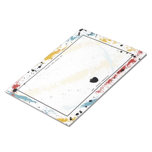 Bloc-note Brochures primaires Enseignant d'art Abstrait Appl (Incliné)