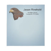 Bloc-note Broderie Harris Hawk Faux (Devant)