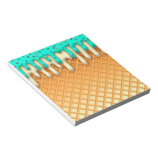 Bloc-note Brosse à cône de crème glacée avec arrosage (Incliné)