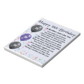 Bloc-note Brother Poem 18e anniversaire (Tourné)