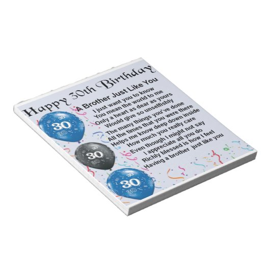 Bloc-note Brother Poem 30e anniversaire (Incliné)