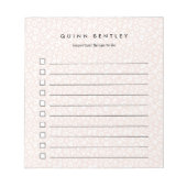 Bloc-note Brouiller | Empreinte de léopard Pastel Personnali (Devant)