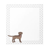 Bloc-note Brown Labrador Retriever Cartoon Chien et Pâtes (Devant)