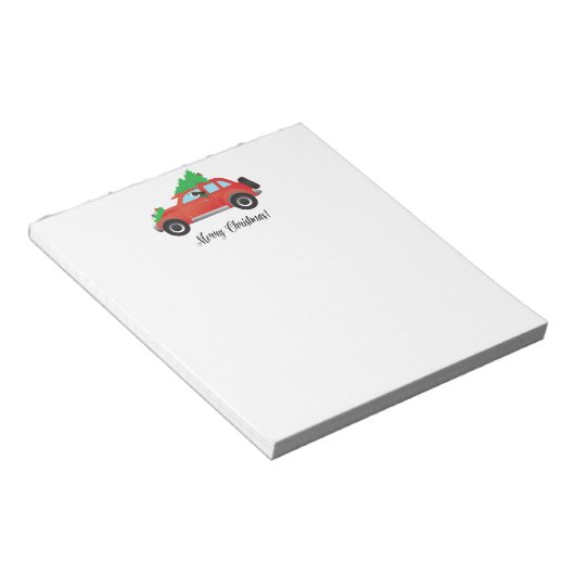 Bloc-note Brown Springer Spaniel Chien - Voiture avec arbre (Incliné)