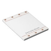 Bloc-note Brown Sugar Blush Pink Glitter Cœurs  (Incliné)
