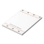 Bloc-note Brown Sugar Blush Pink Glitter Cœurs  (Tourné)