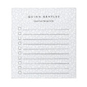 Bloc-note Brume | Empreinte de léopard Pastel Personnalisé (Devant)