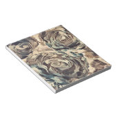 Bloc-note Brush art Abstrait texturé rose imprimé brun beig (Incliné)