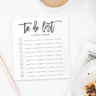 Bloc-note Brush Lettered Personalized To Do List