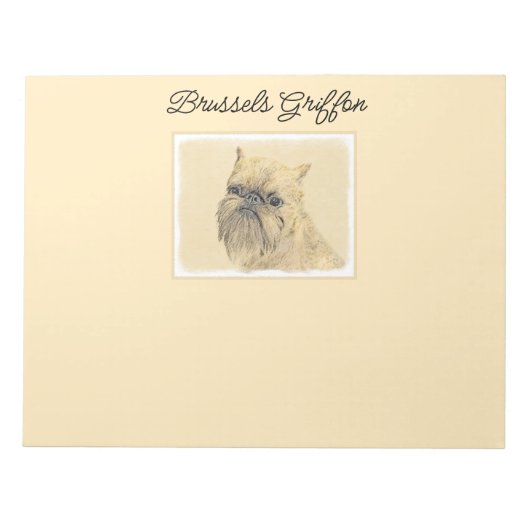Bloc-note Bruxelles Griffon Rough Paining - Art Chien origin (Devant)