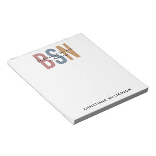 Bloc-note BSN Bachelor of Science in Nursing Graduation