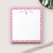 Bloc-note Bubblegum Pink Coeur & Dots mignon fille