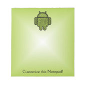 Bloc-note Bubbles Doodle Character pour le robot Android™ (Devant)