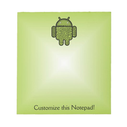 Bloc-note Bubbles Doodle Character pour le robot Android™ (Devant)