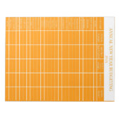 Bloc-note Budget annuel Orange du Nouvel An (Devant)