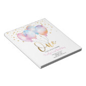Bloc-note Budget Ballons mignons Pink Or One Invitation (Incliné)