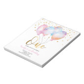 Bloc-note Budget Ballons mignons Pink Or One Invitation (Tourné)