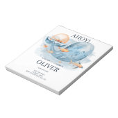 Bloc-note BUDGET Cute Aquarelle Baleine Invitation d'anniver (Tourné)