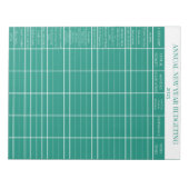 Bloc-note Budget du Nouvel An Vert (Devant)