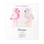 Bloc-note BUDGET Flamant rose mignon Fille Anniversaire Invi (Devant)