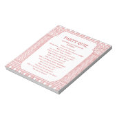 Bloc-note Budget Greek Party Quiz (Tourné)