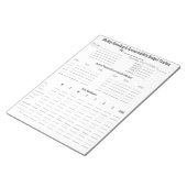 Bloc-note Budget hebdomadaire des dépenses et de la responsa (Incliné)