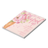 Bloc-note BUDGET Invitation à la douche nuptiale rose (Tourné)