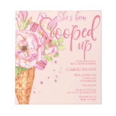 Bloc-note BUDGET Invitation à la douche nuptiale rose (Devant)