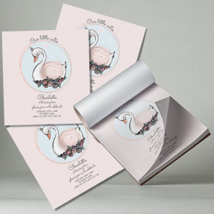 Bloc-note BUDGET Notre Petite Cutie Invitation De Cygne Rose