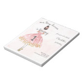 Bloc-note BUDGET Petite danseuse Ballet Rose Invitation (Tourné)