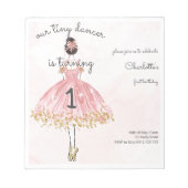 Bloc-note BUDGET Petite danseuse Ballet Rose Invitation (Devant)