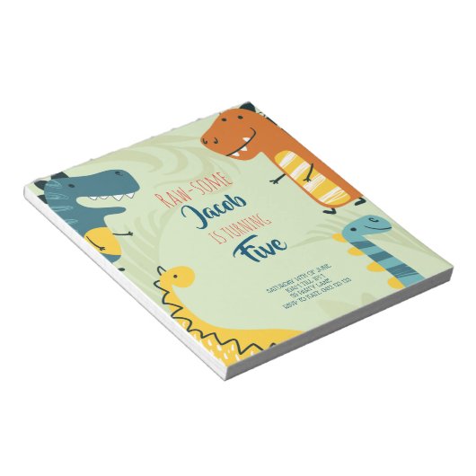 Bloc-note Budget, Raw-some mignon Dinosaur Invitation Annive (Incliné)