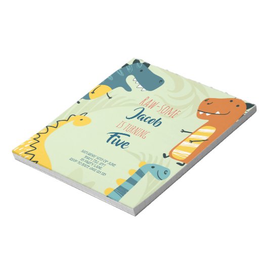 Bloc-note Budget, Raw-some mignon Dinosaur Invitation Annive (Tourné)