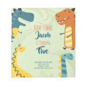 Bloc-note Budget, Raw-some mignon Dinosaur Invitation Annive (Devant)