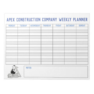 Bloc-note Builder Weekly Planner with Title to Personalise.
