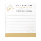 Bloc-note Building Construction White Gold (Devant)