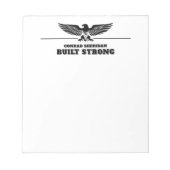 Bloc-note Built Strong Personalized Eagle (Devant)